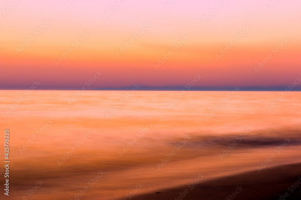 Sunset over the Mediterranean sea.