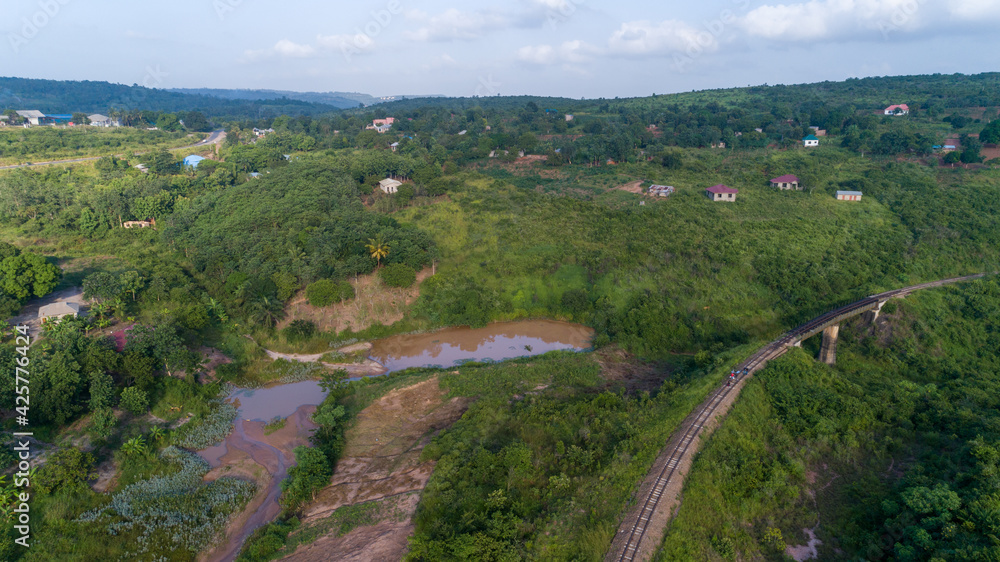 Aerial view of the Kisarawe town in Dar es salaam.