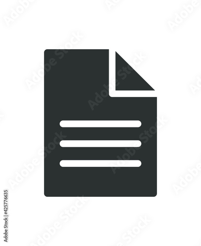 Document vector icon. File symbol. Paper icon.