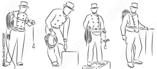Schornsteinfeger Konturen Vektor Grafik Lineart