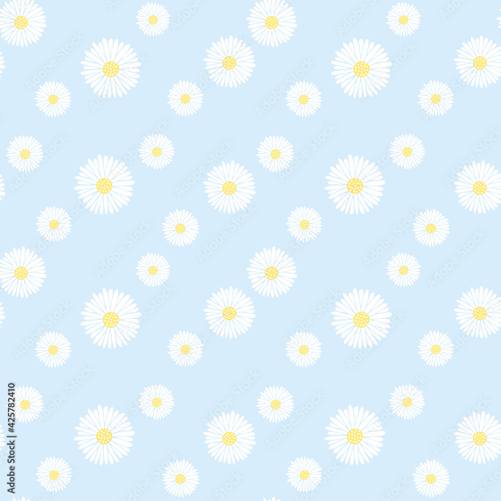 white daisy seamless pattern flower background white daisy seamless pattern flower background