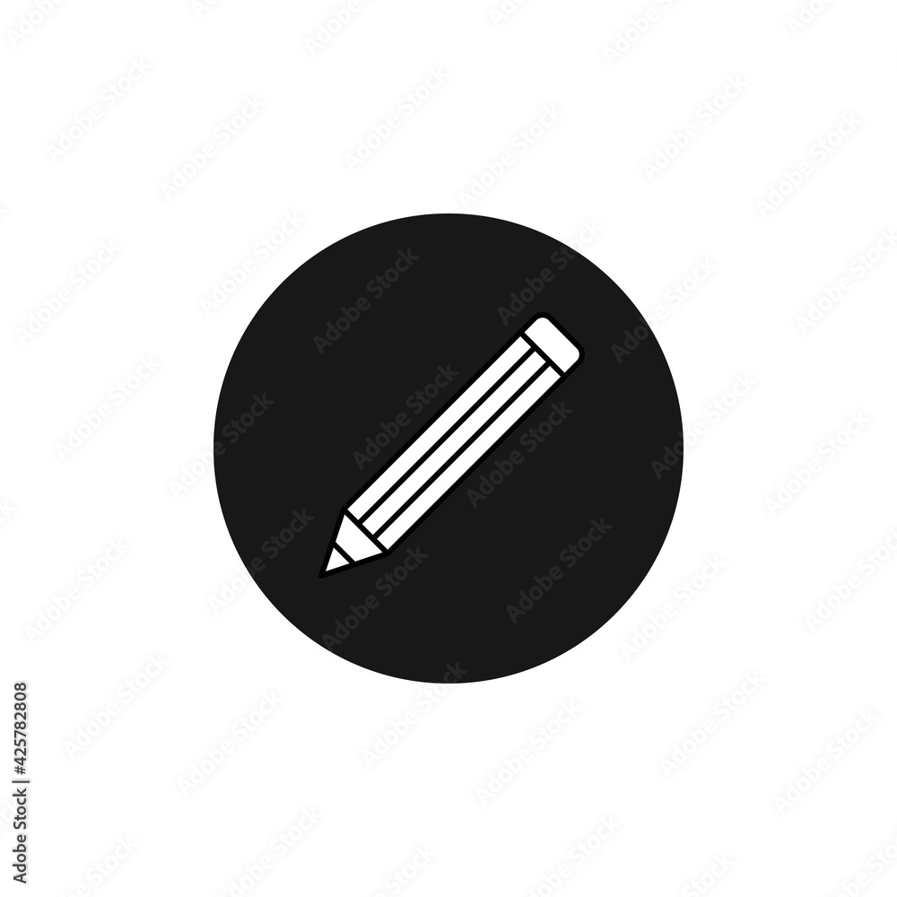 pencil icon illustration. Vector illustration. pencil icon illustration. Vector illustration.