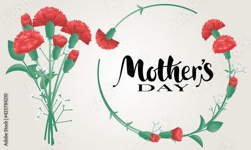 母の日 文字＆フレーム素材