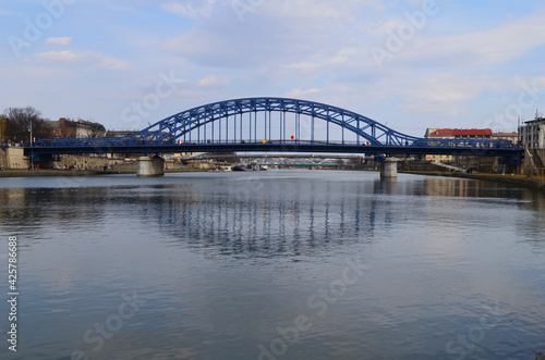 Most Józefa Piłsudskiego w Krakowie/Jozef Pilsudski Bridge in Cracow, Lesser Poland, Poland