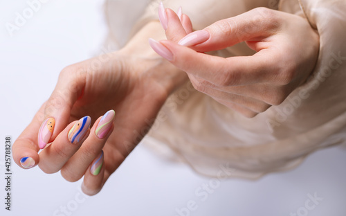 female hands and manicure