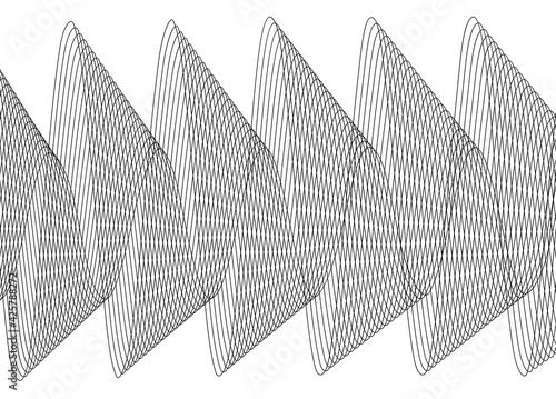 Design elements. Wave of many lines. Abstract vertical wavy stripes on white background isolated. Creative line art. Vector illustration EPS 10. Colourful waves with lines created using Blend Tool
