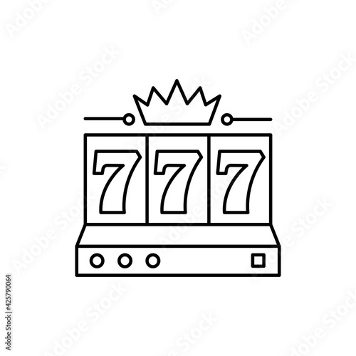 777 olor line icon. Pictogram for web page, mobile app, promo.