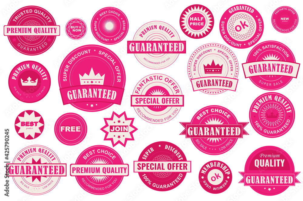 Bundle red sale labels. Stickers premium quality flat style for social media ads and banners, website badges, marketing, labels and stickers for online shopping templates. Vector illustration. Bundle red sale labels. Stickers premium quality flat style for social media ads and banners, website badges, marketing, labels and stickers for online shopping templates. Vector illustration.