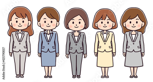 スーツ姿の女性たち