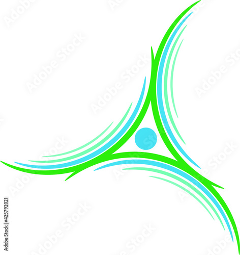 Logo or icon abstract for blockchain industry, 3d vector illustration