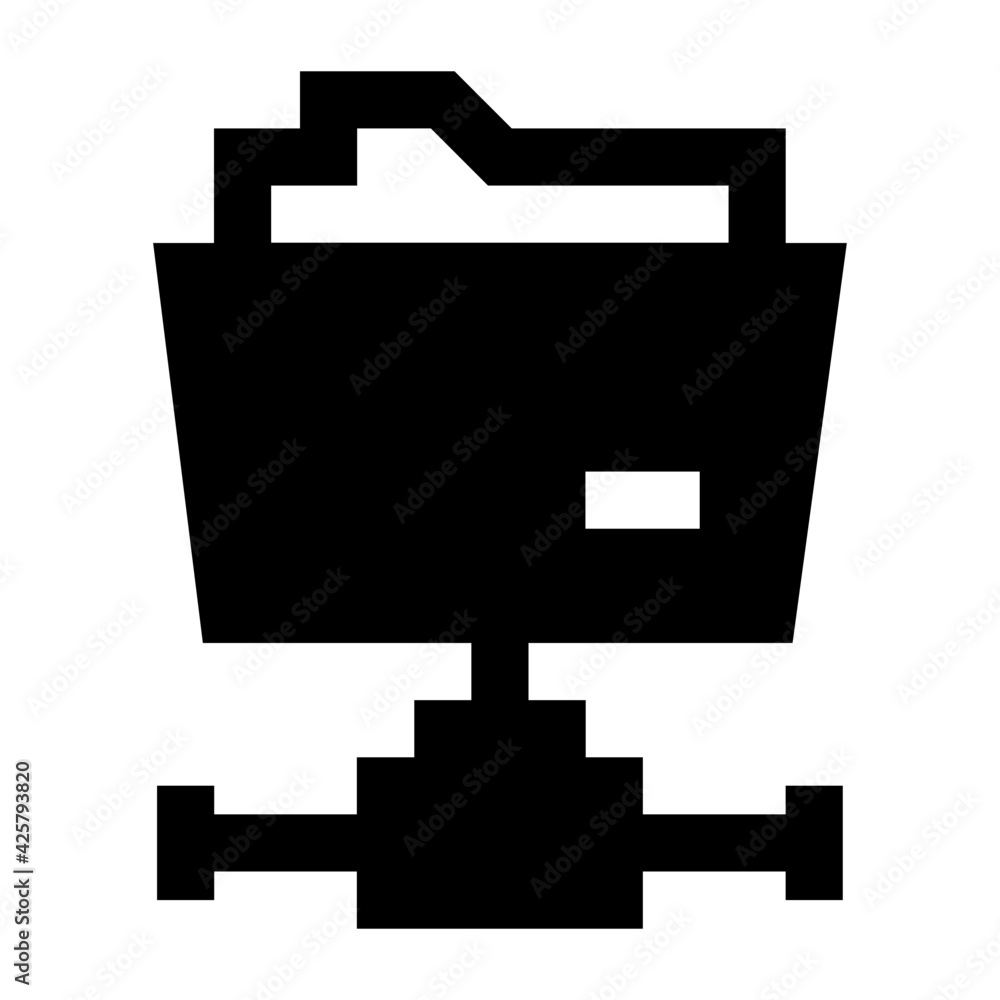 A shared folder icon in linear design
A shared folder icon in linear design