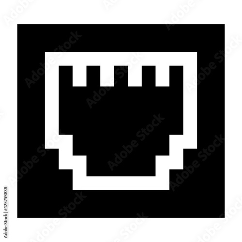 
An ethernet port linear editable icon 

