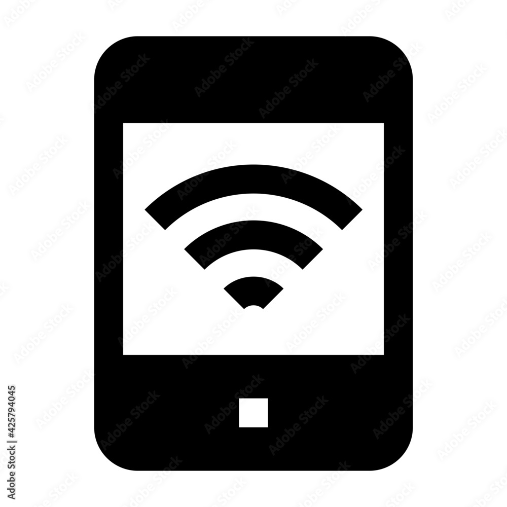 A mobile wifi icon in linear design
A mobile wifi icon in linear design