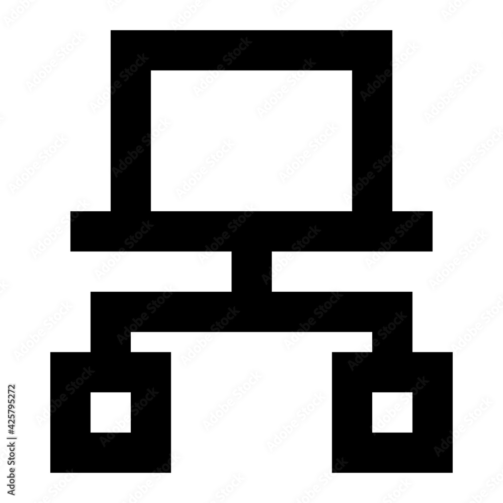 A laptop network outline icon design
A laptop network outline icon design
