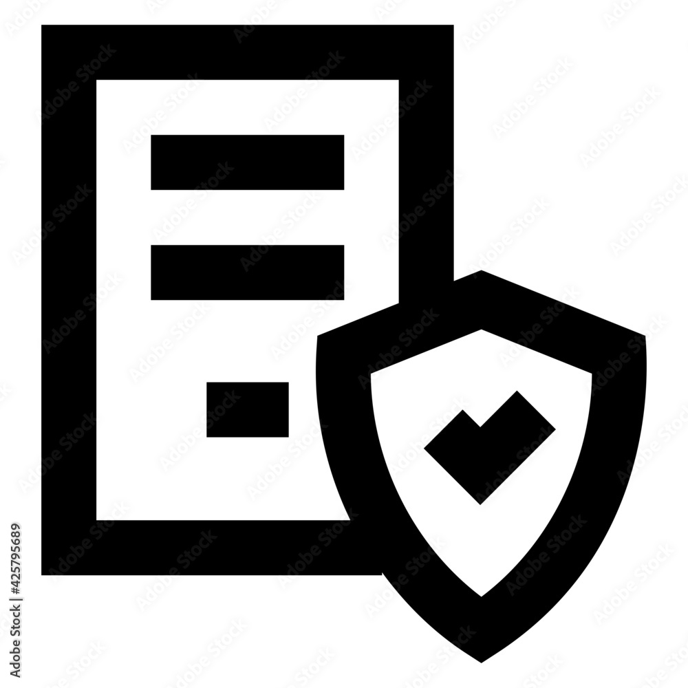 A linear icon of verified server security
A linear icon of verified server security