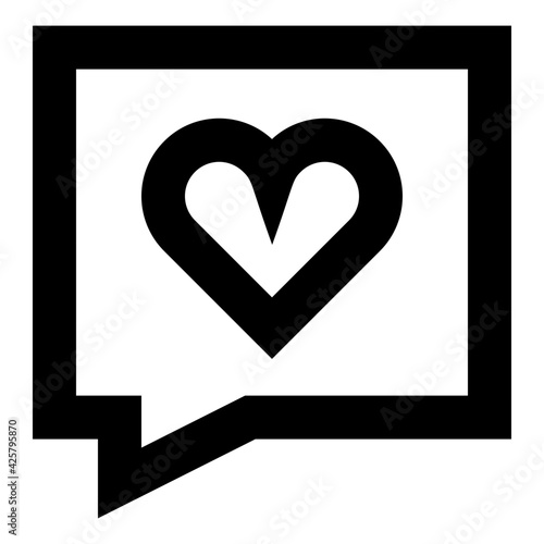 
A heart like denoting feedback, linear icon 

