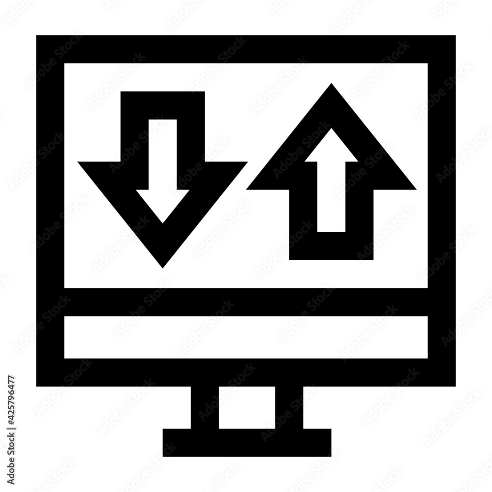An online data transfer linear editable icon
An online data transfer linear editable icon