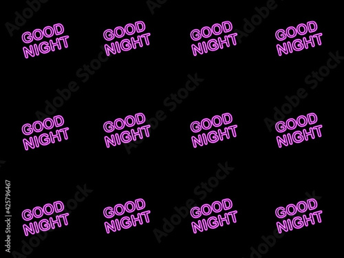 Neon Goodnight and sweet dreams wallpaper