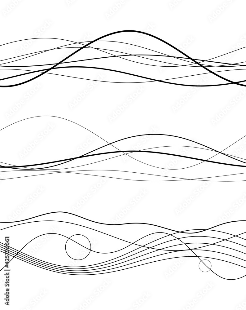 Design elements. Wave of many gray lines. Abstract wavy stripes on white background isolated. Creative line art. Vector illustration EPS 10. Colourful shiny waves with lines created using Blend Tool Design elements. Wave of many gray lines. Abstract wavy stripes on white background isolated. Creative line art. Vector illustration EPS 10. Colourful shiny waves with lines created using Blend Tool