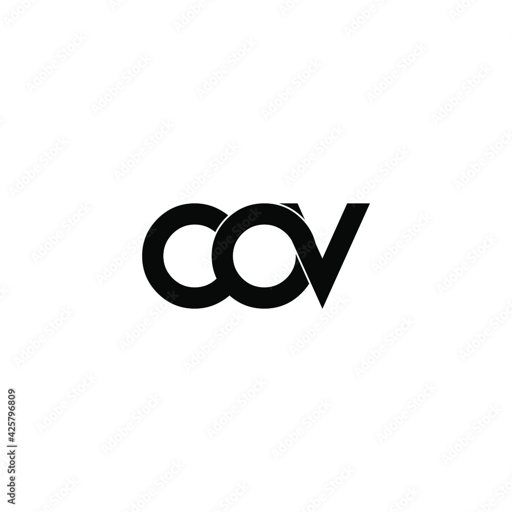 cov letter original monogram logo design cov letter original monogram logo design