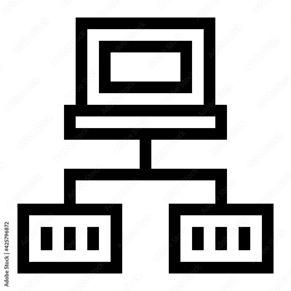 A laptop network outline icon design
A laptop network outline icon design