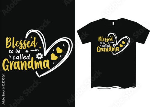 Blessed to Be Grandma T-Shirt Design