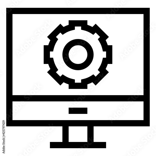 
An icon of system settings in modern linear design 

