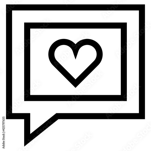 
A heart like denoting feedback, linear icon 

