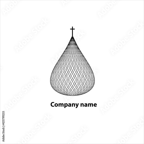 church dome with a cross, great logo for religious organizations