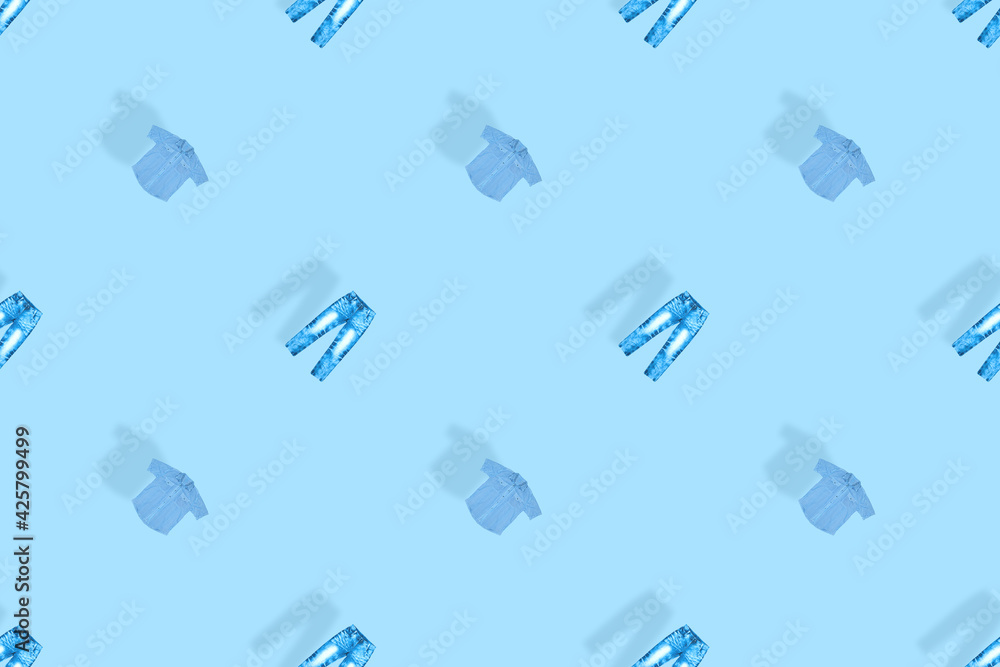 Seamless pattern of clothes, jeans and shirts. Seamless pattern of clothes, jeans and shirts.