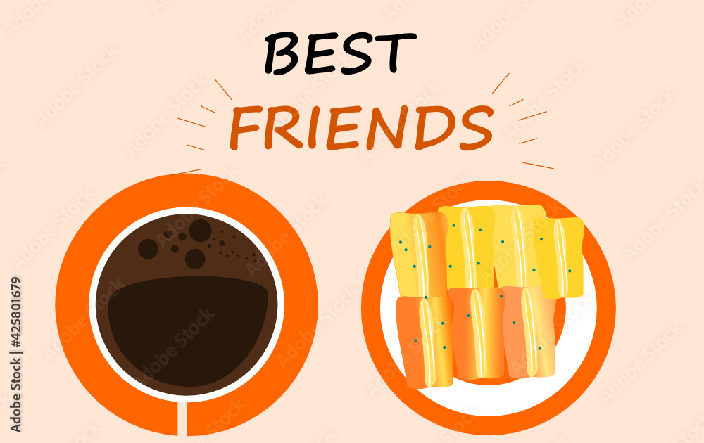 illustration of a background in the coffee and best friends illustration of a background in the coffee and best friends