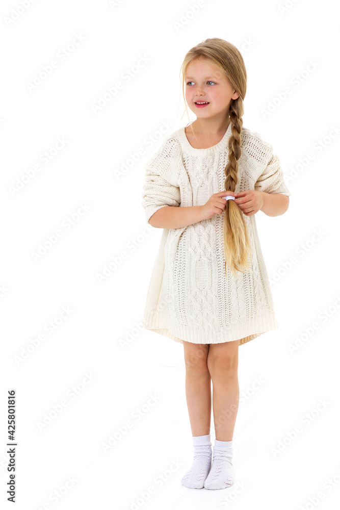 Full length portrait of lovely little girl Full length portrait of lovely little girl