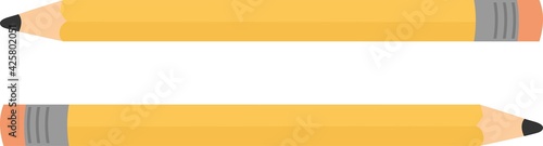 Vector illustration of a classic yellow pencil with eraser