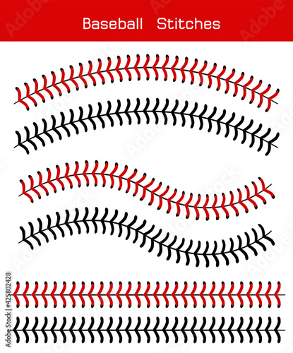 Baseball  Stitches  on a white background , vector design