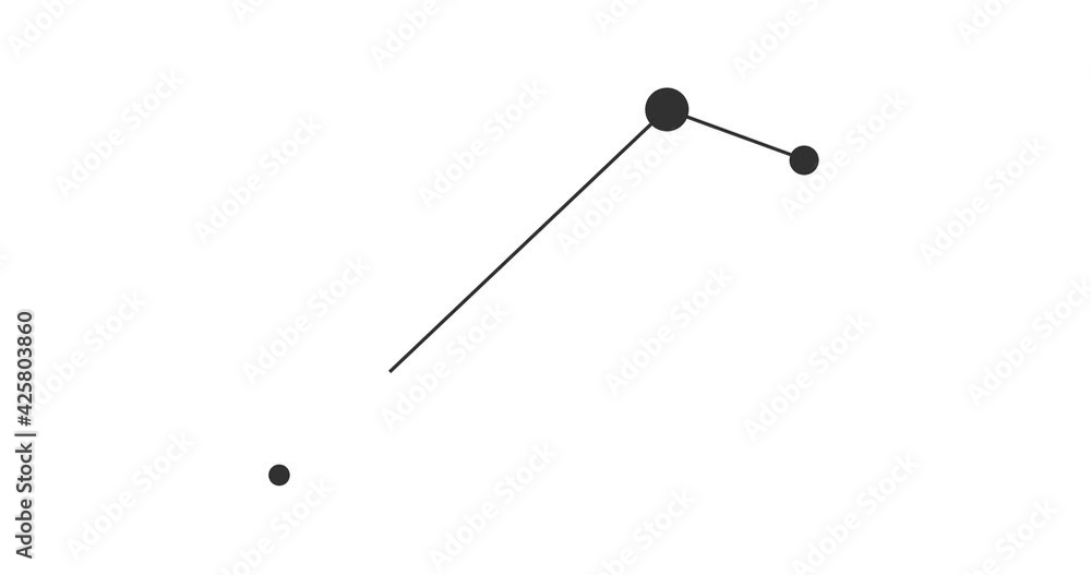 Equuleus constellation. Stars in the night sky. Constellation in line art style in black and white. Cluster of stars and galaxies. Horizontal composition, 4k video quality Equuleus constellation. Stars in the night sky. Constellation in line art style in black and white. Cluster of stars and galaxies. Horizontal composition, 4k video quality