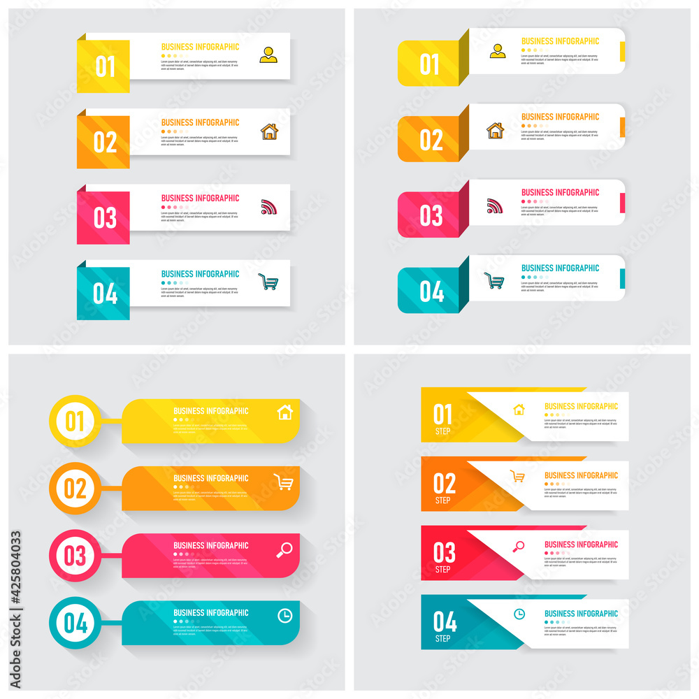 Pack infographic element template vector. Pack infographic element template vector.