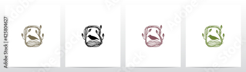 Letter Shaped Nest Logo Design B