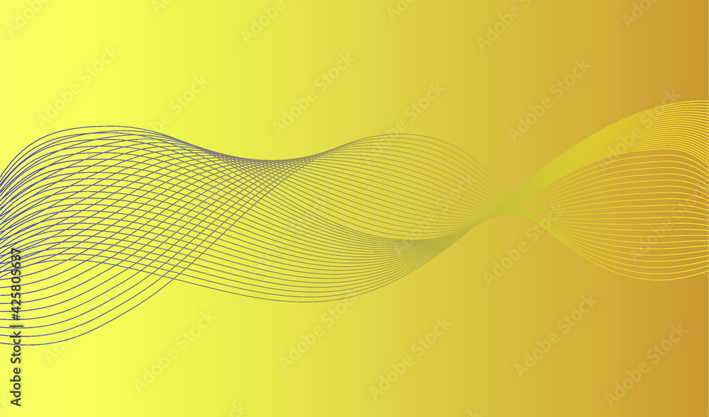Fototapeta premium Abstract background curves on yellow background. Background for website website design 