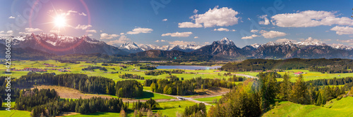 beautiful panoramic landscape in Bavaria, Germany