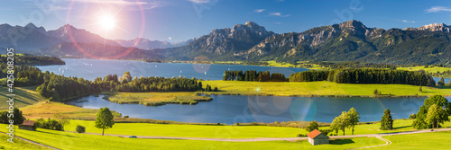 beautiful panoramic landscape in Bavaria, Germany