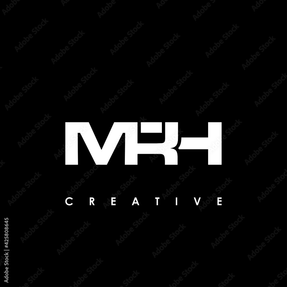 MRH Letter Initial Logo Design Template Vector Illustration