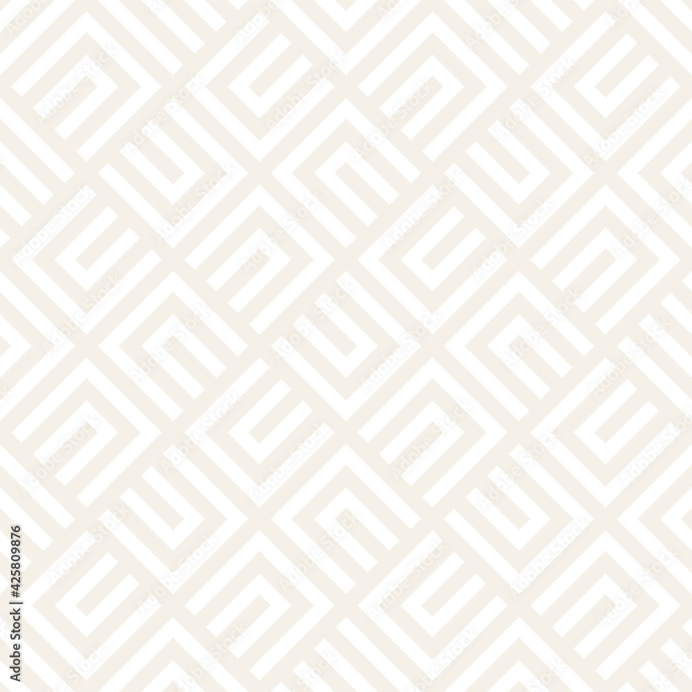 Vector seamless subtle lines mosaic pattern. Modern stylish abstract texture. Repeating geometric tiles