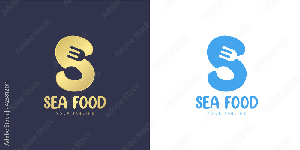 The letter S logo has a restaurant concept The letter S logo has a restaurant concept