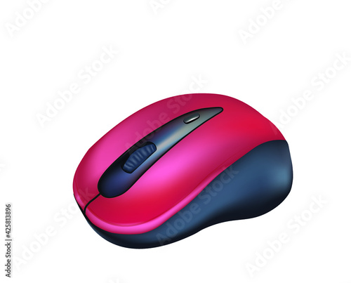 PC wireless mouse. vector illustration