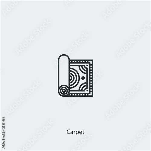 Carpet icon vector sign symbol