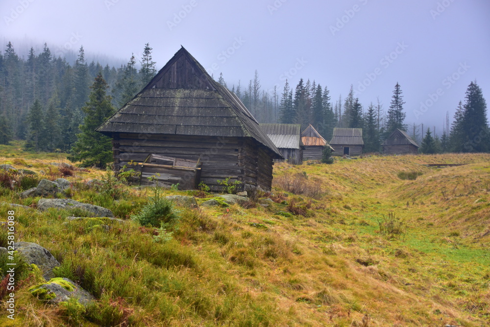 shepherd's shelters, peaks, and trails, in the, Tatra Mountains, National Park, 