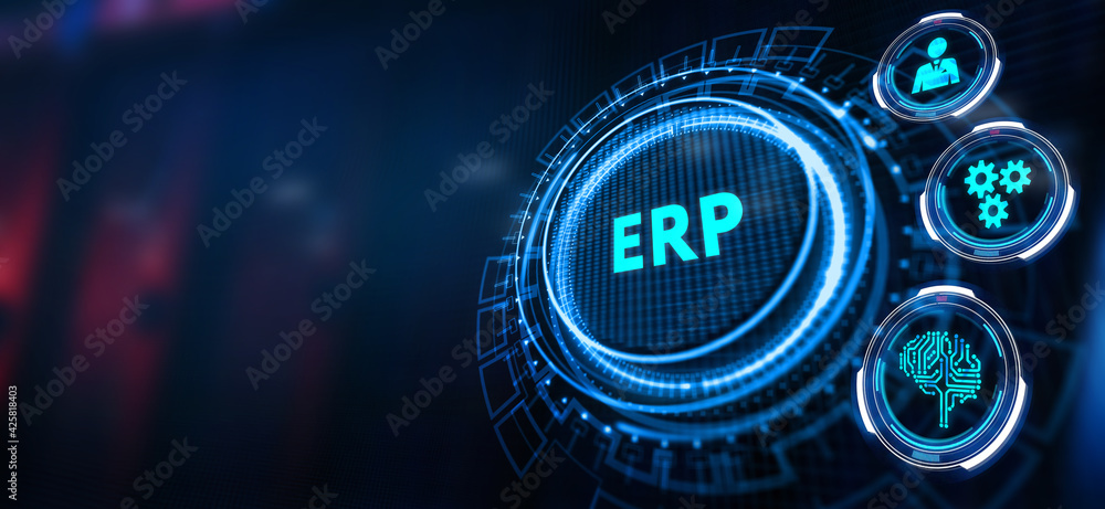 Business, Technology, Internet and network concept. Enterprise resource planning ERP concept. Business, Technology, Internet and network concept. Enterprise resource planning ERP concept.
