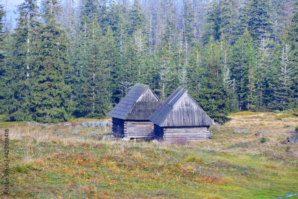 shepherd's shelters, peaks, and trails, in the, Tatra Mountains, National Park, 