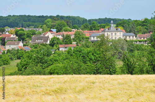 Fontenay Saint Pere, France - april 3 2017 : village view from the south photo