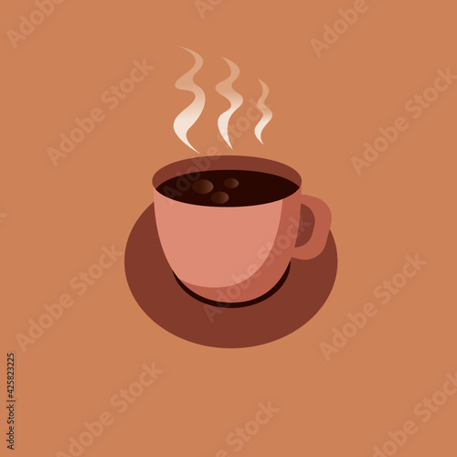 a cup of hot coffee